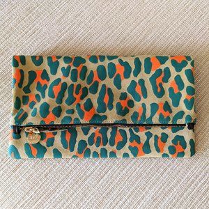Clare V Foldover Clutch with Tabs Neon Cat NWoT